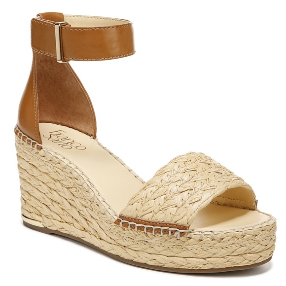 Franco Sarto Clemens 5 Womens Ankle Strap Espadrille Wedge Sandals - Picture 1 of 8